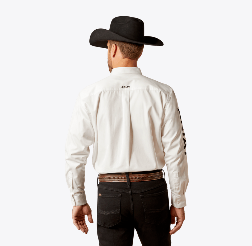 Ariat Men's Team Long Sleeve White Shirt 10046825