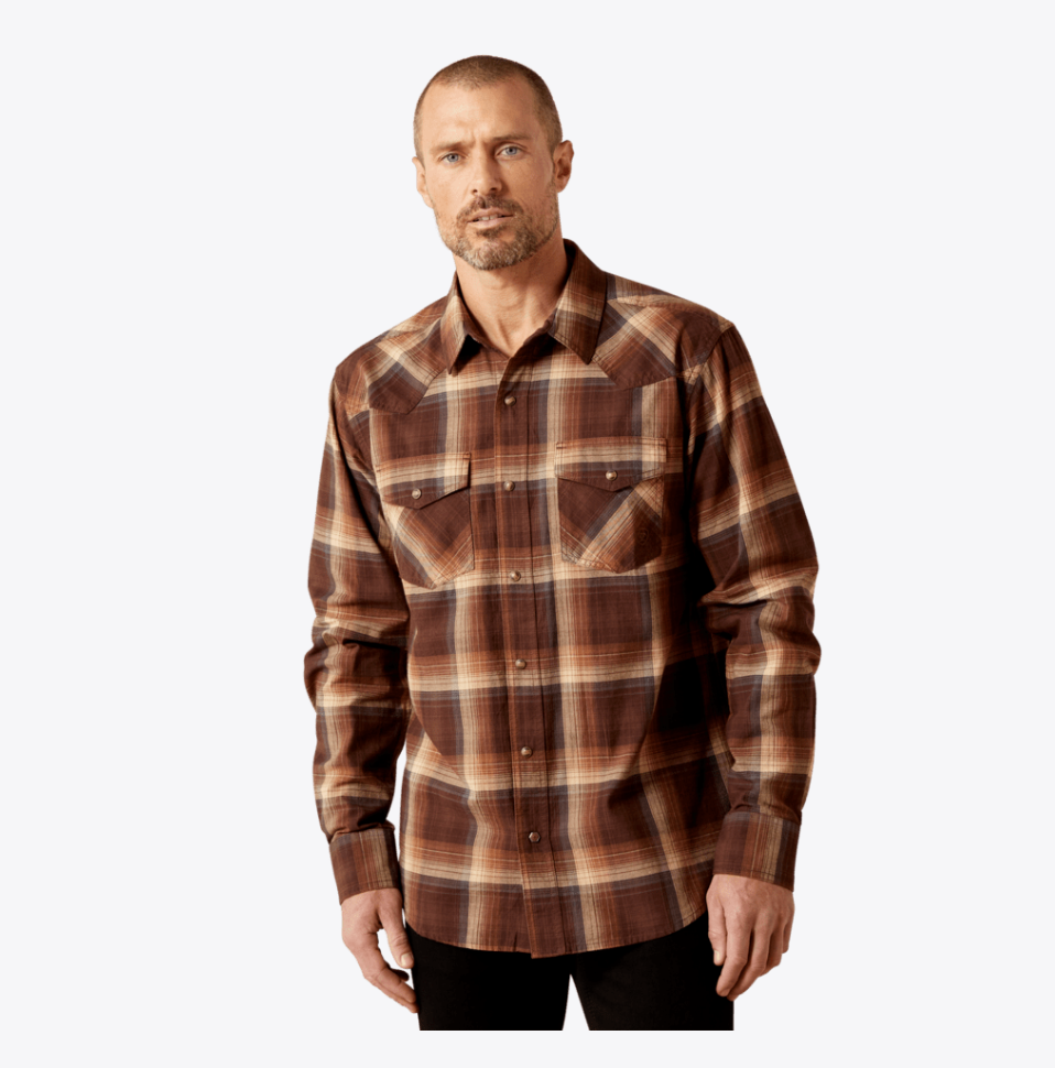 Ariat Men's Brown Hodges Retro Snap Shirt 10065759