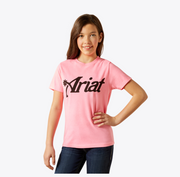 Ariat Girl's Pink Spur Script Tee 10063748