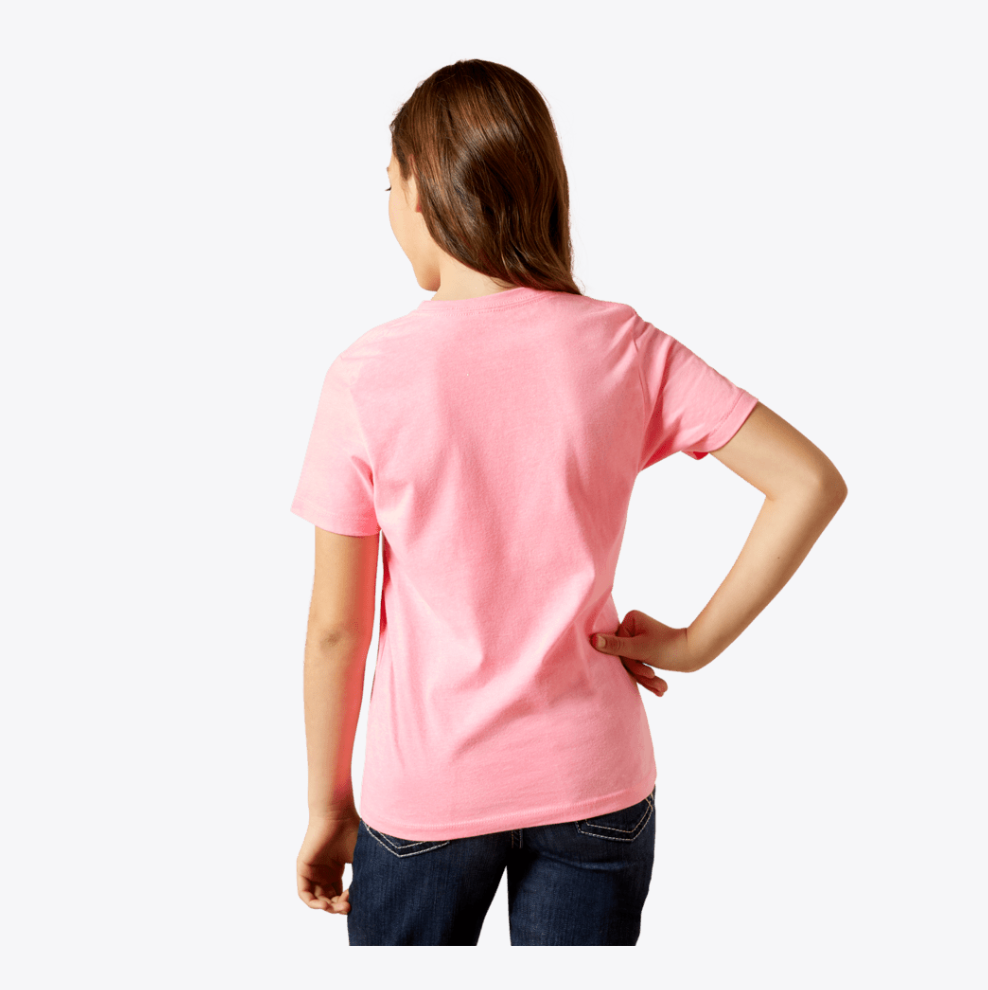 Ariat Girl's Pink Spur Script Tee 10063748