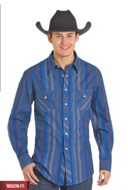 Rock & Roll Denim Men's Striped Shirt BMN2S07153