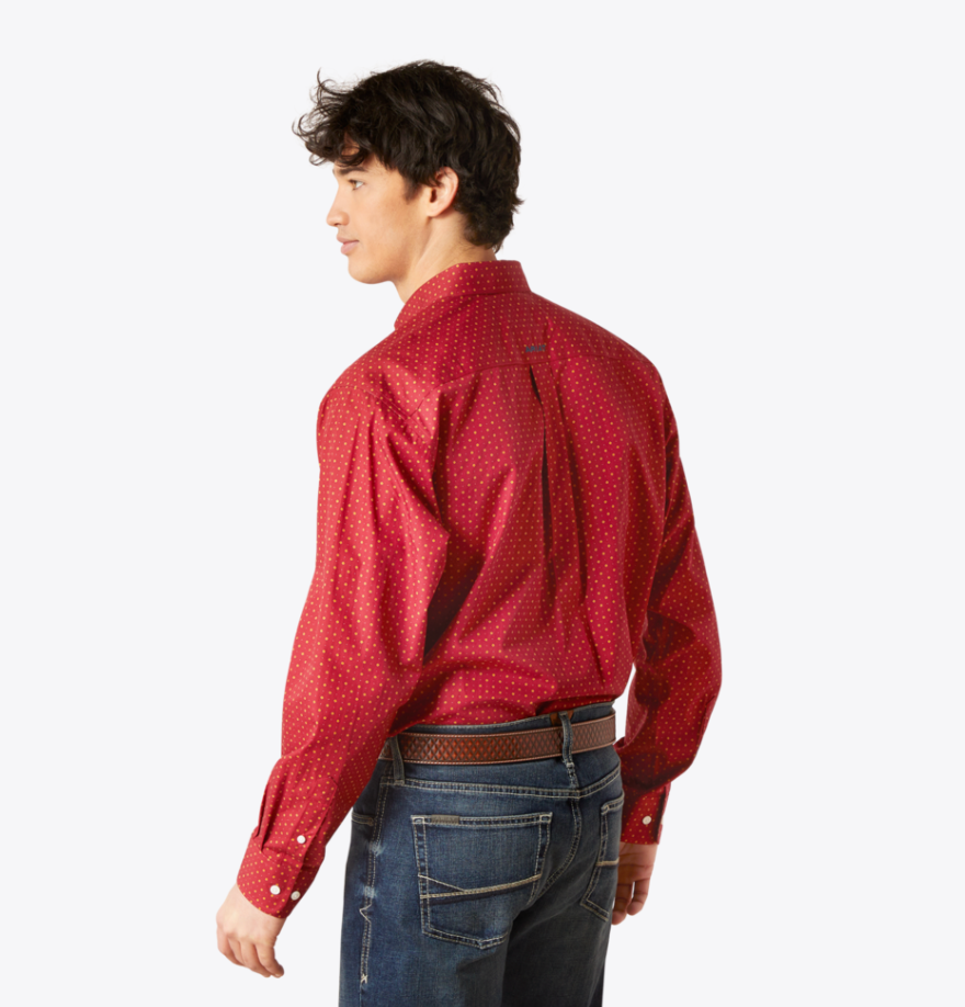 Ariat Men's Kaisen Red Long Sleeve Shirt C3