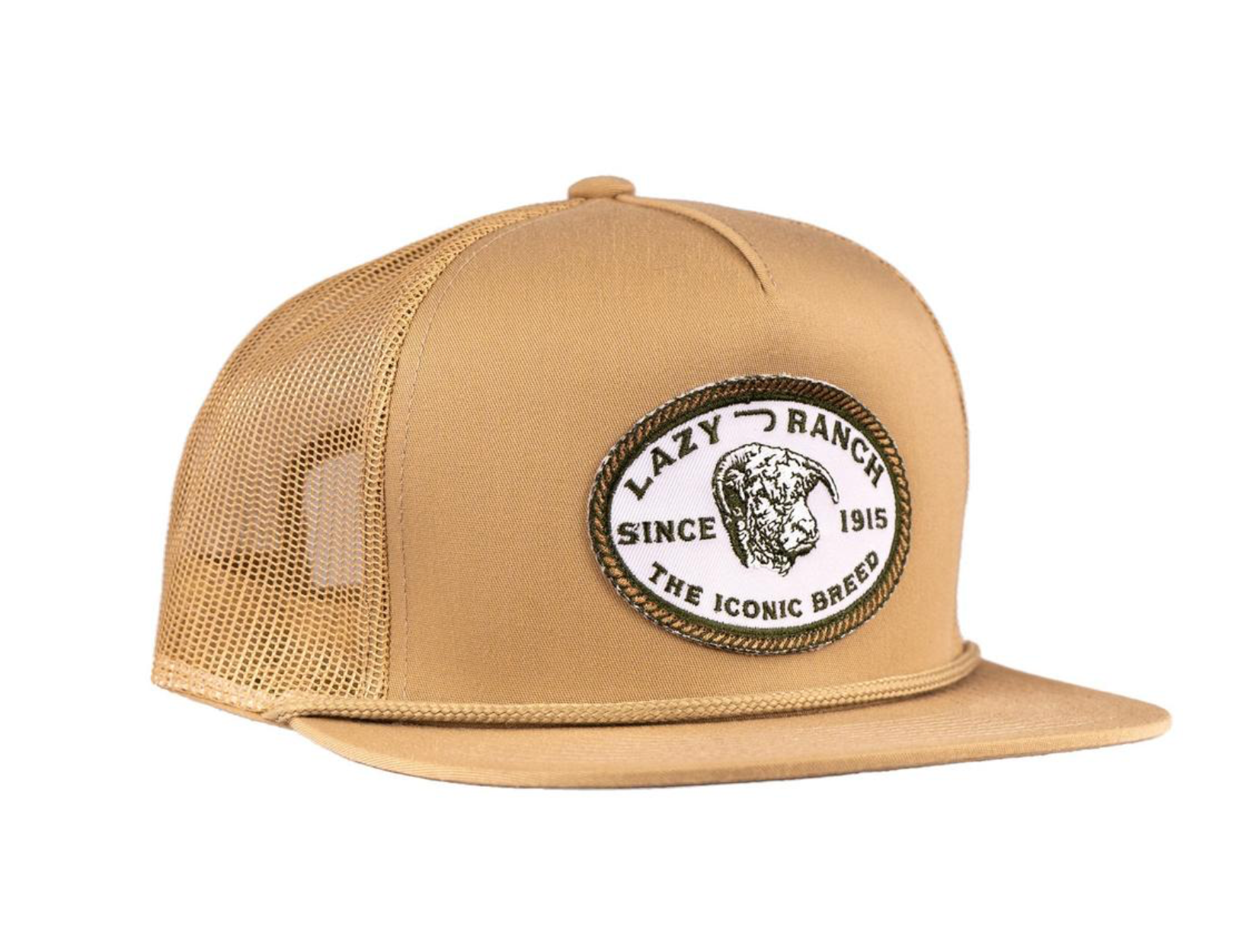 Lazy J Tan Iconic Breed Patch Cap TAN4-IB-OLV