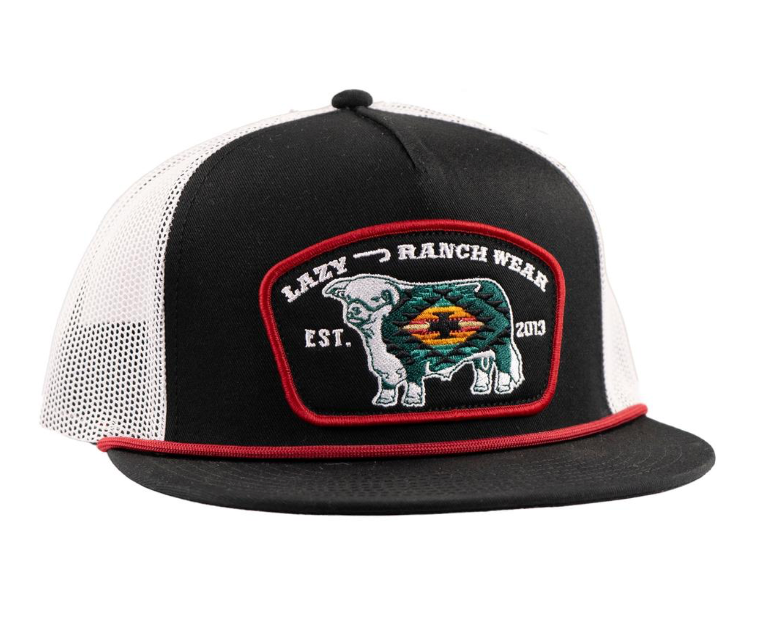 Lazy J Black and White Native Classic Cap BLKWHT4-NATIVE
