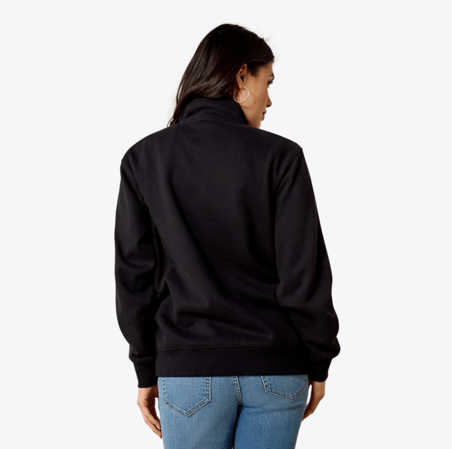 Ariat Women's Black Logo 1/2 Zip Sweatshirt 10063144