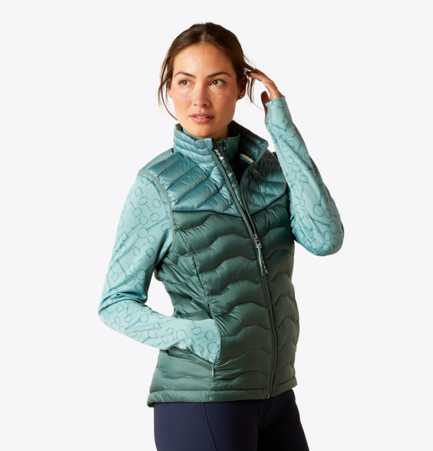 Ariat Women's Ideal Down Silver Pine Vest 10046183 C4