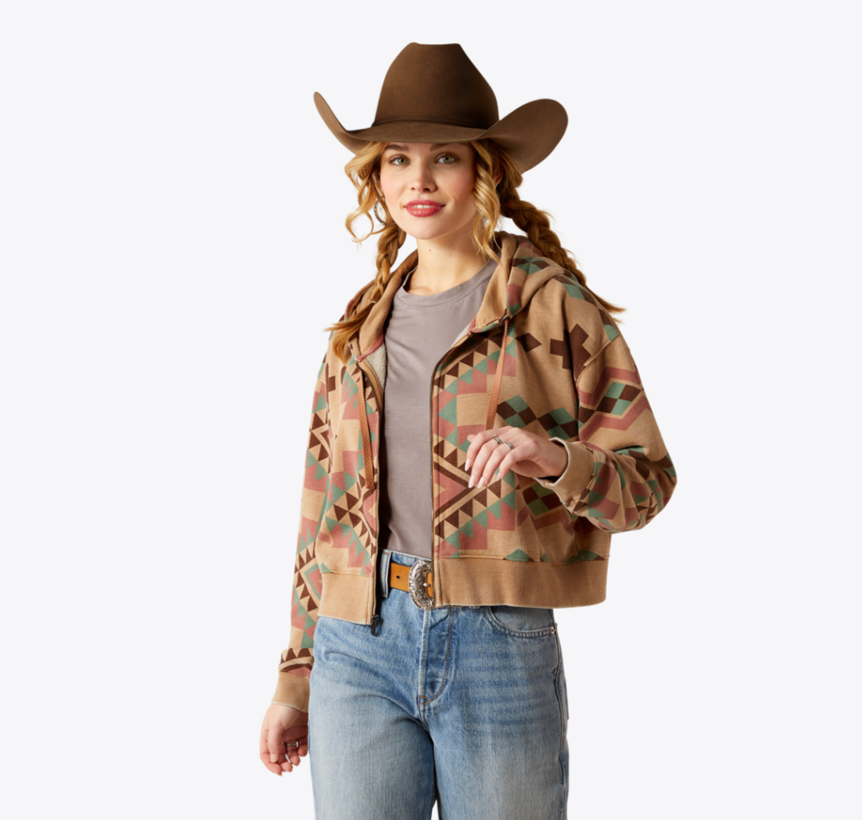 Ariat Women's Sunset Spark Crop Hoodie 10053962 C4