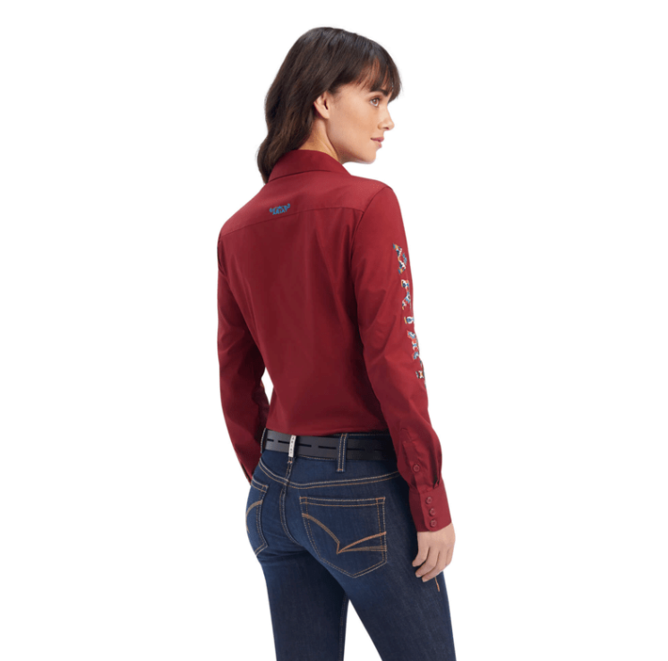 Ariat Team Kirby Rouge Red Button Up Shirt 10041434 C4