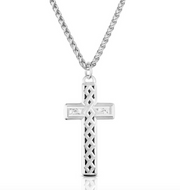Montana Silversmiths Woven Legacy American Made Cross Necklace AMNC6175