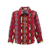 Wrangler Boy's Dark Red Checotah Long Sleeve Shirt 2369457