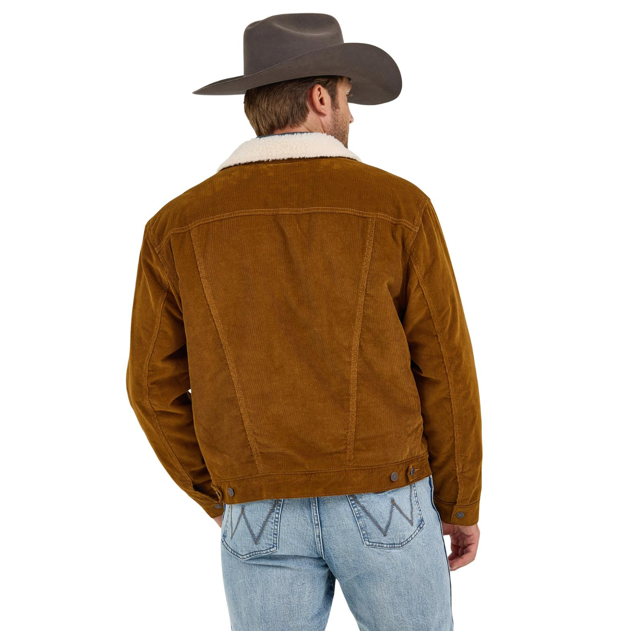 Wrangler Men's Brown Corduroy Sherpa Lined Jacket 2367603