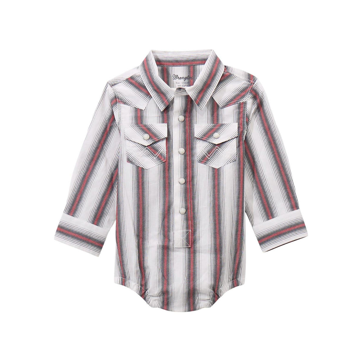 Wrangler Infant Boy's White Striped Onesie 2369514