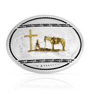 Montana Silversmiths Relentless Christian Cowboy Buckle 56300-731