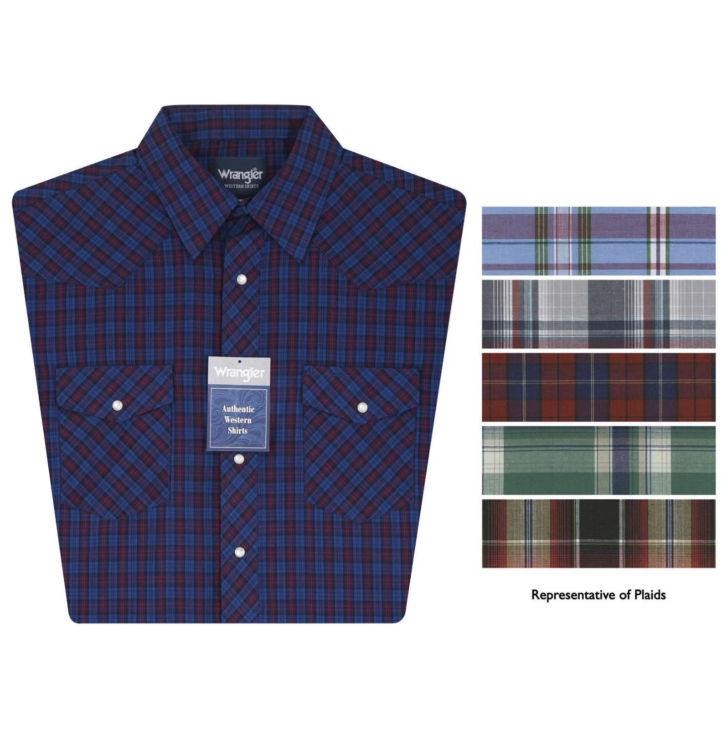 Wrangler Men's Assorted Short Sleeve Plaid Shirts; Big & Tall 76932PP