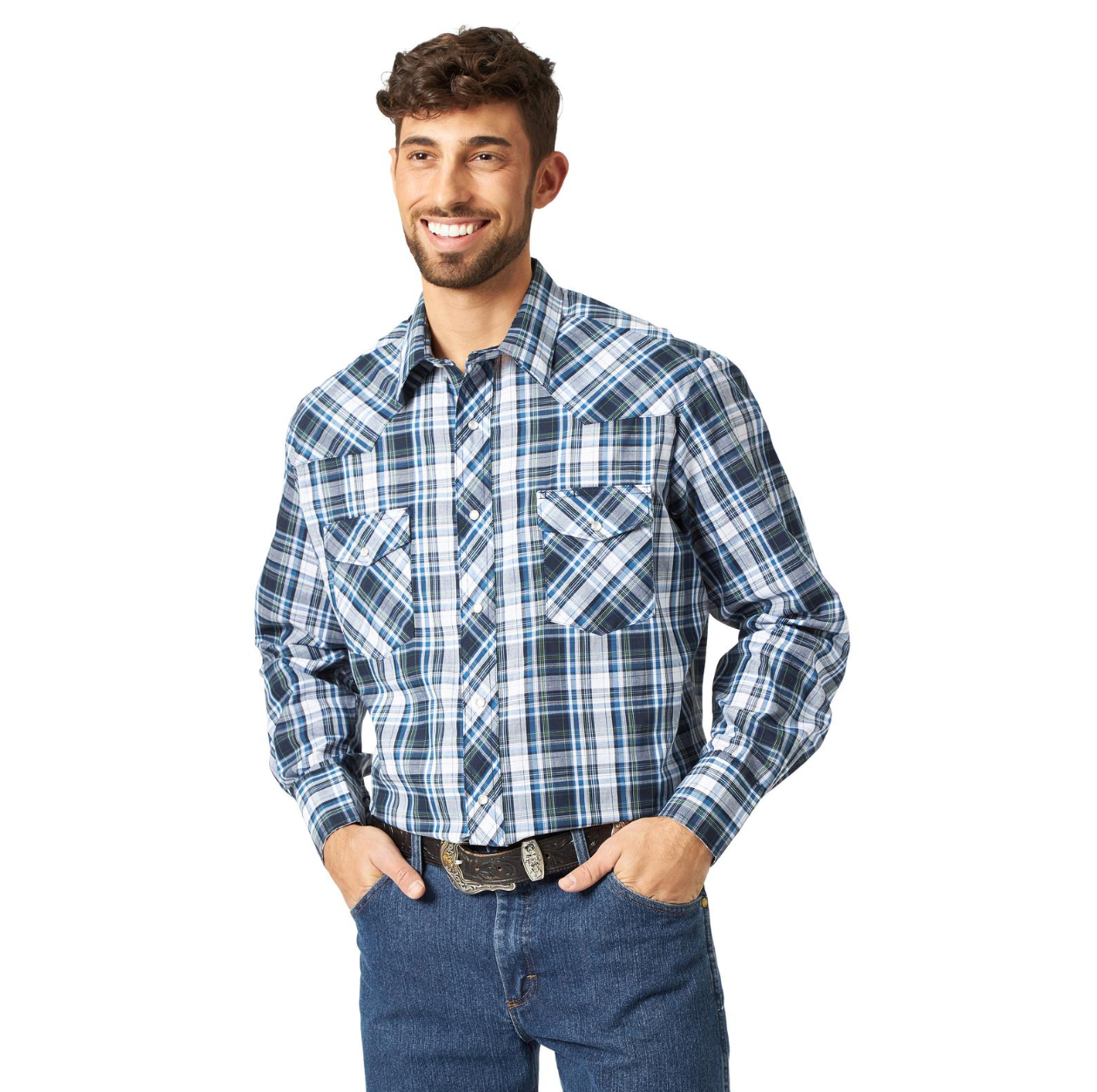 Wrangler Men's Assorted Plaid Long Sleeve Shirts 75204PP