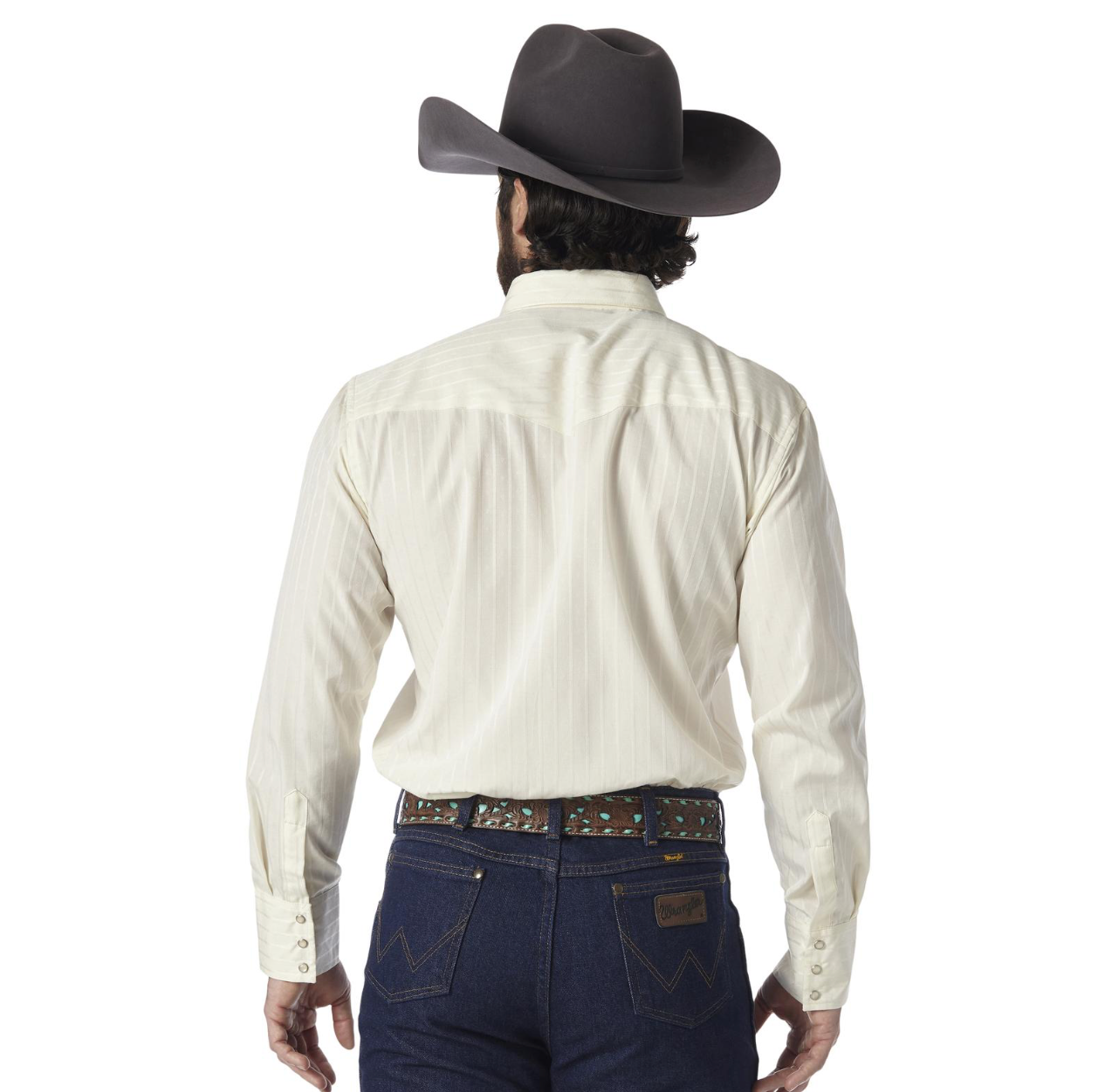 Wrangler Men's Light Tan Snap Front Shirt 75226TN