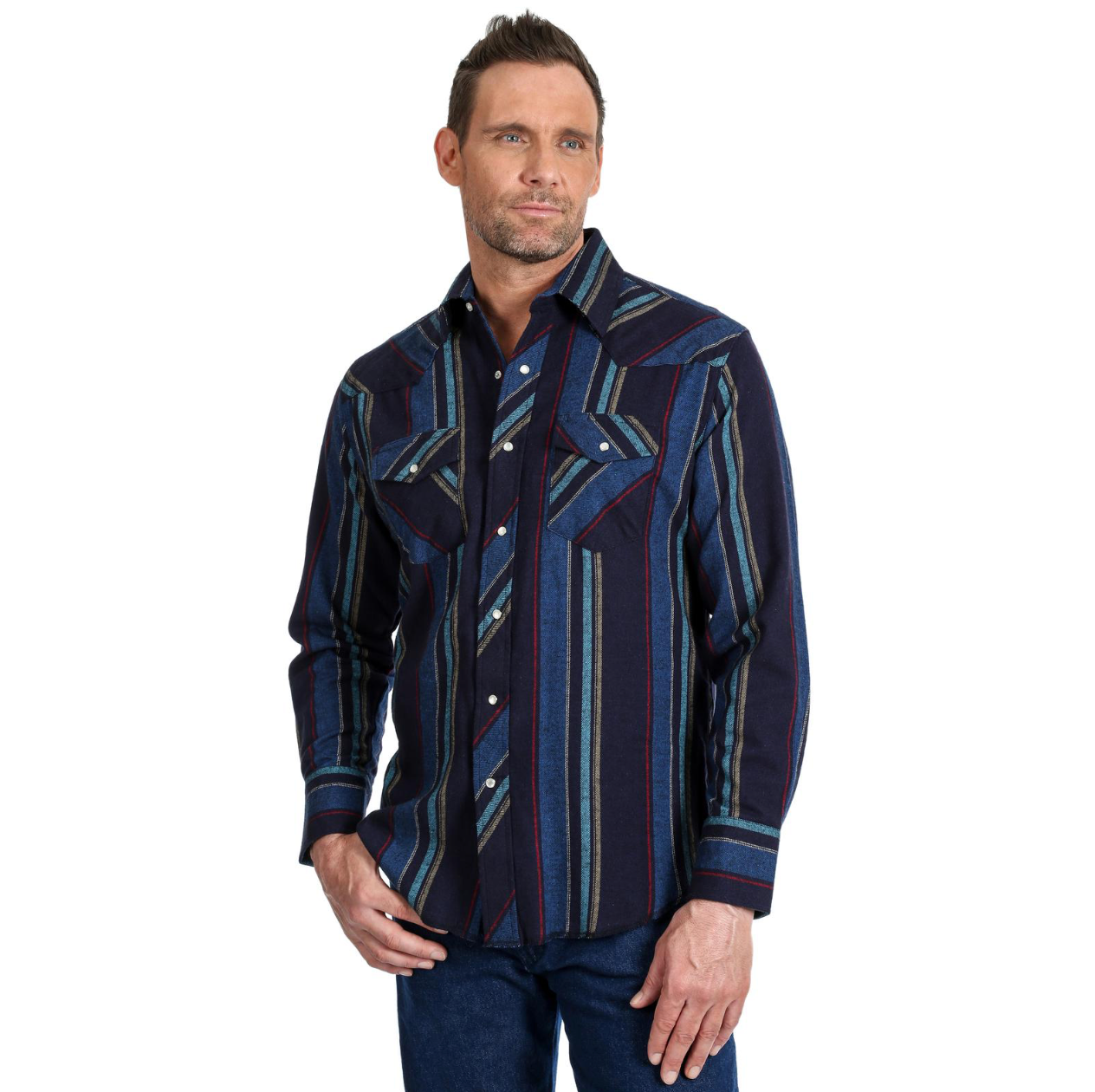 Wrangler Men's Assorted Light Flannel Long Sleeve Shirt 75098AS