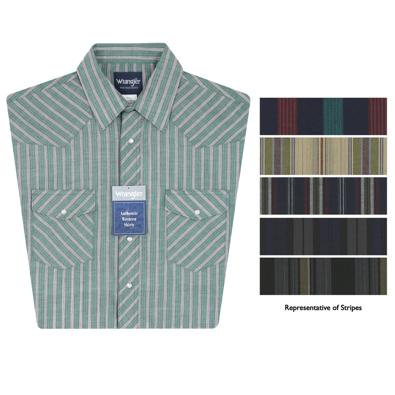 Wrangler Men's Assorted Striped Snap Shirts Big & Tall Sizes 75951PP