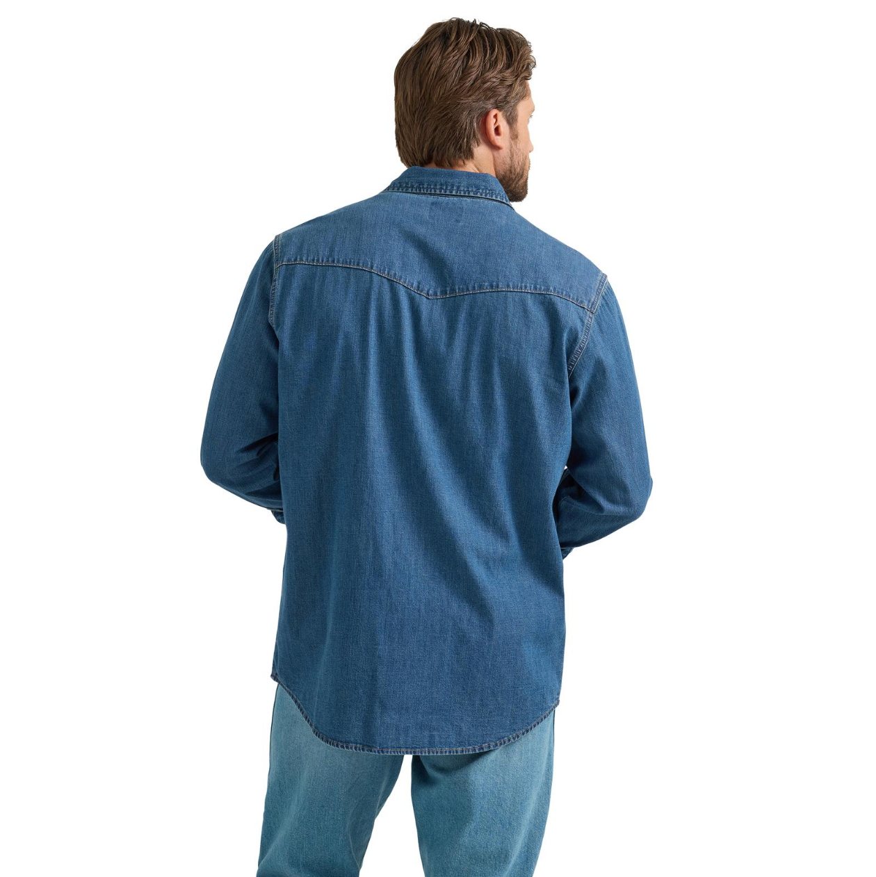 Wrangler Men's Classic Denim Western Snap Front Shirt 2361701