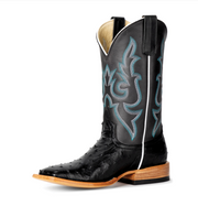 Macie Bean Women's Black Full Quill Ostrich Boots M2035