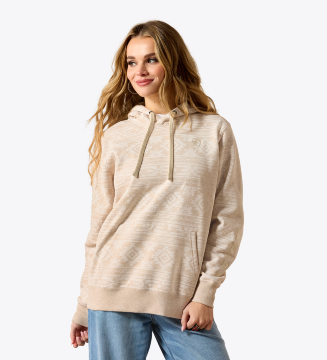 Ariat Women's Southwestern Khaki Logo 2.0 Hoodie 10071409