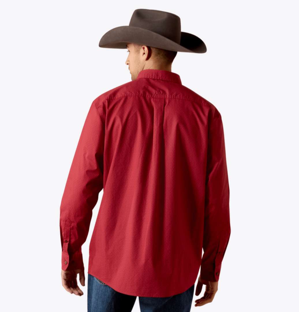 Ariat Men's Brick Red Tito Classic Fit Shirt 10071605