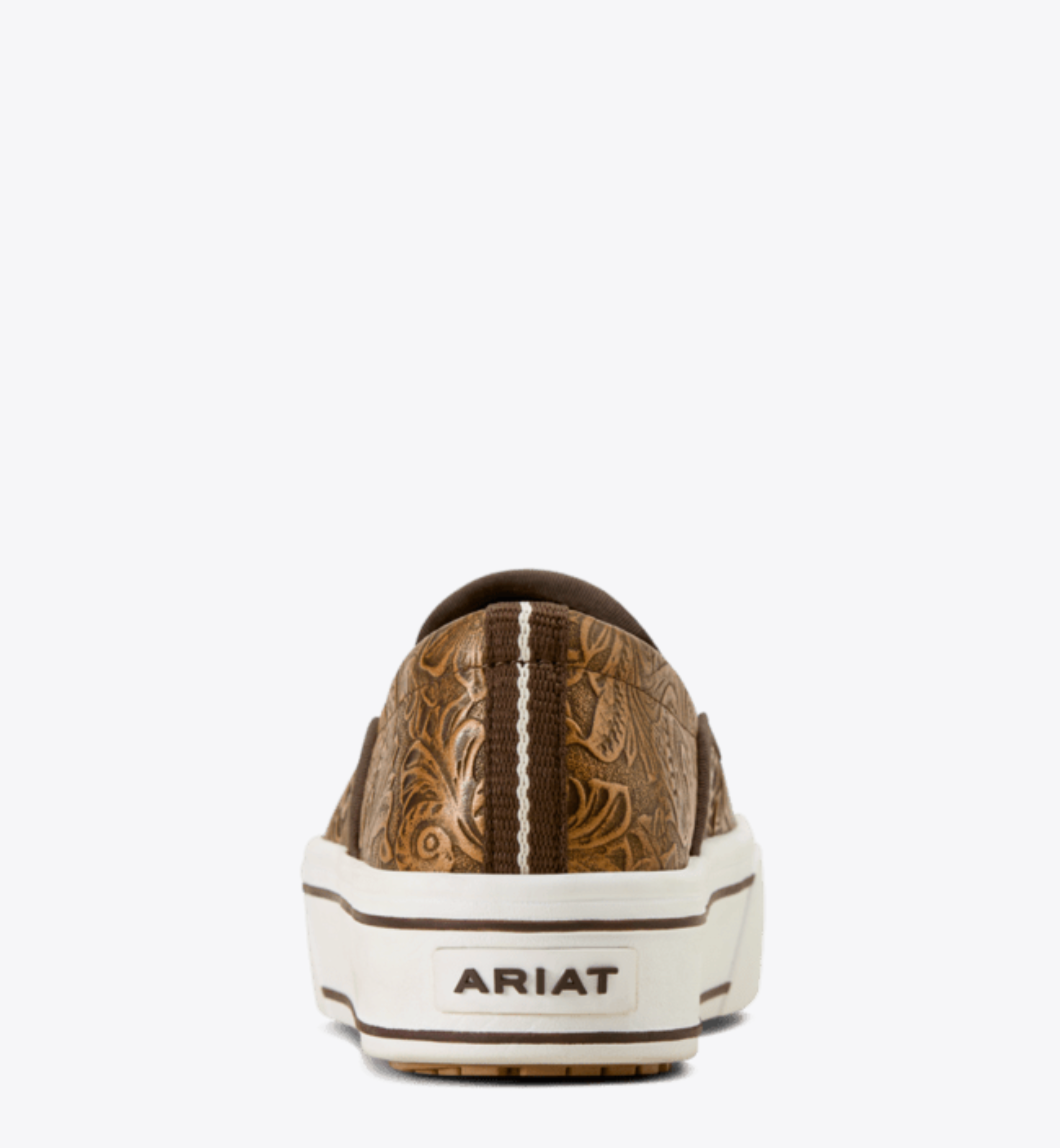 Ariat Women's Skylar Slip On Brown Floral Embossed Shoe 10074362