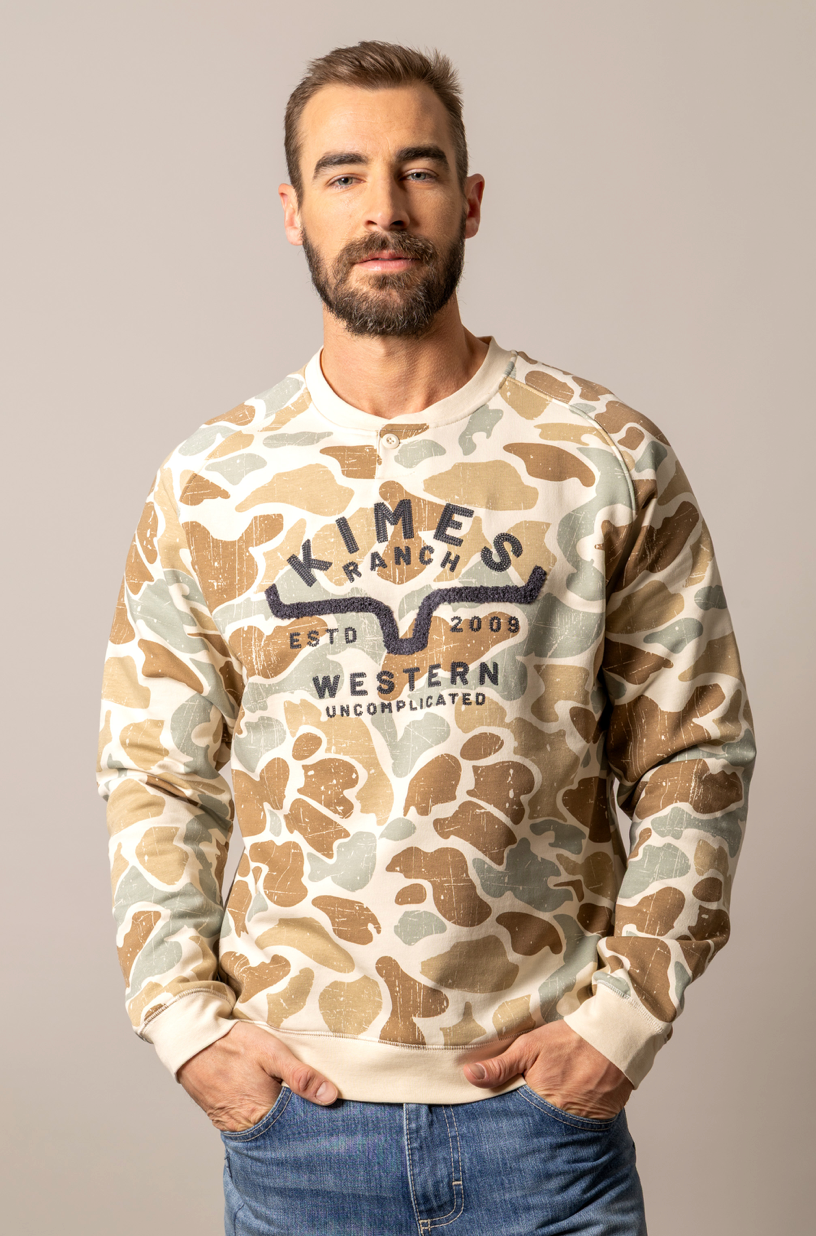 Kimes Ranch Men's Reeves Desert Camo Sweater