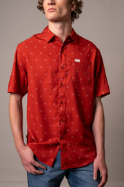 Kimes Ranch Men's Dunn Red Button Up Shirt