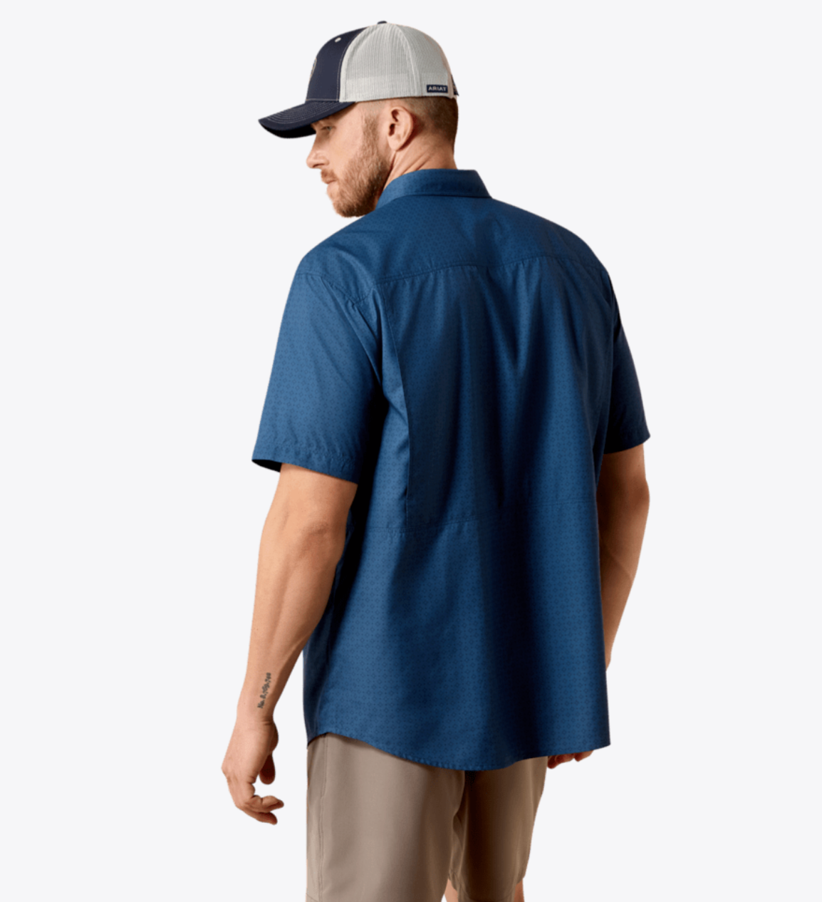 Ariat Men's Printed Navy VentTEK Outbound Classic Fit Shirt 10071050