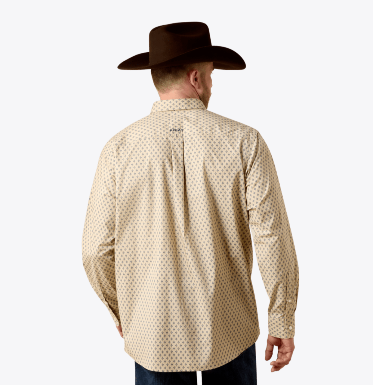 Ariat Men's Irish Cream Patterned Long Sleeve Shirt 10073592