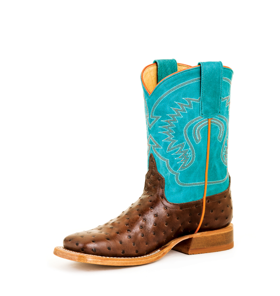 Anderson Bean Kid's Chocolate Impostrich Boot ABK7083