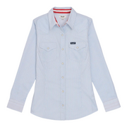 Wrangler Women's Retro Western Blue Striped Shirt 2379519