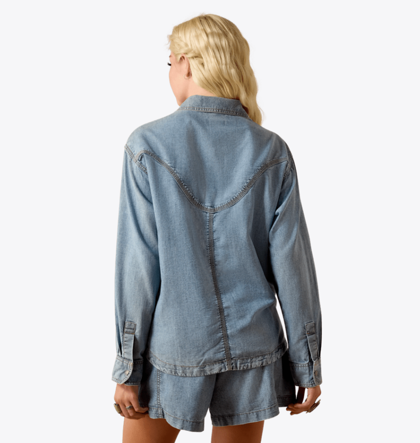 Ariat Women's Bonfire Blue Snap Shirt Jacket 10073555