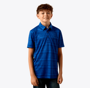 Ariat Boy's All Over Print Blue Polo 10073490