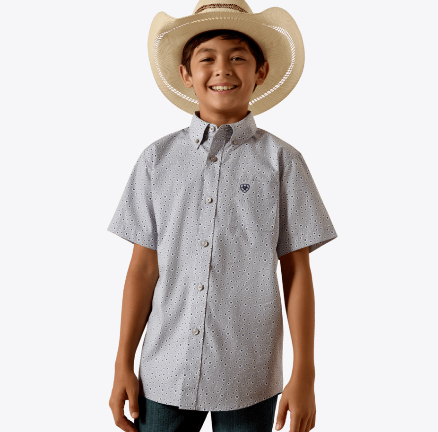 Ariat Boy's Bosco Printed Short Sleeve Shirt 10073676