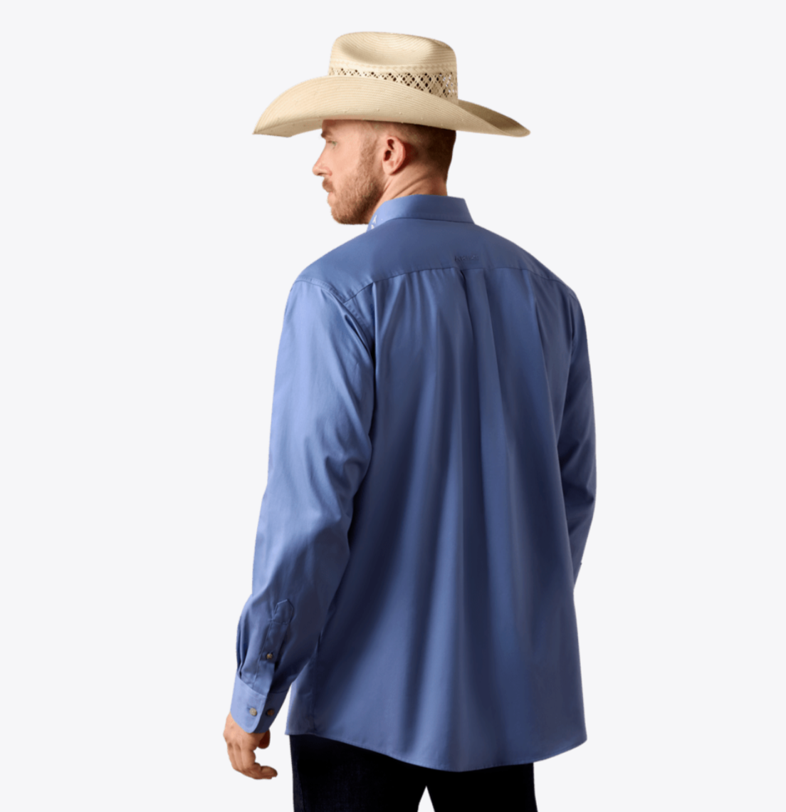 Ariat Men's Team Blue Twill Long Sleeve Shirt 10073660