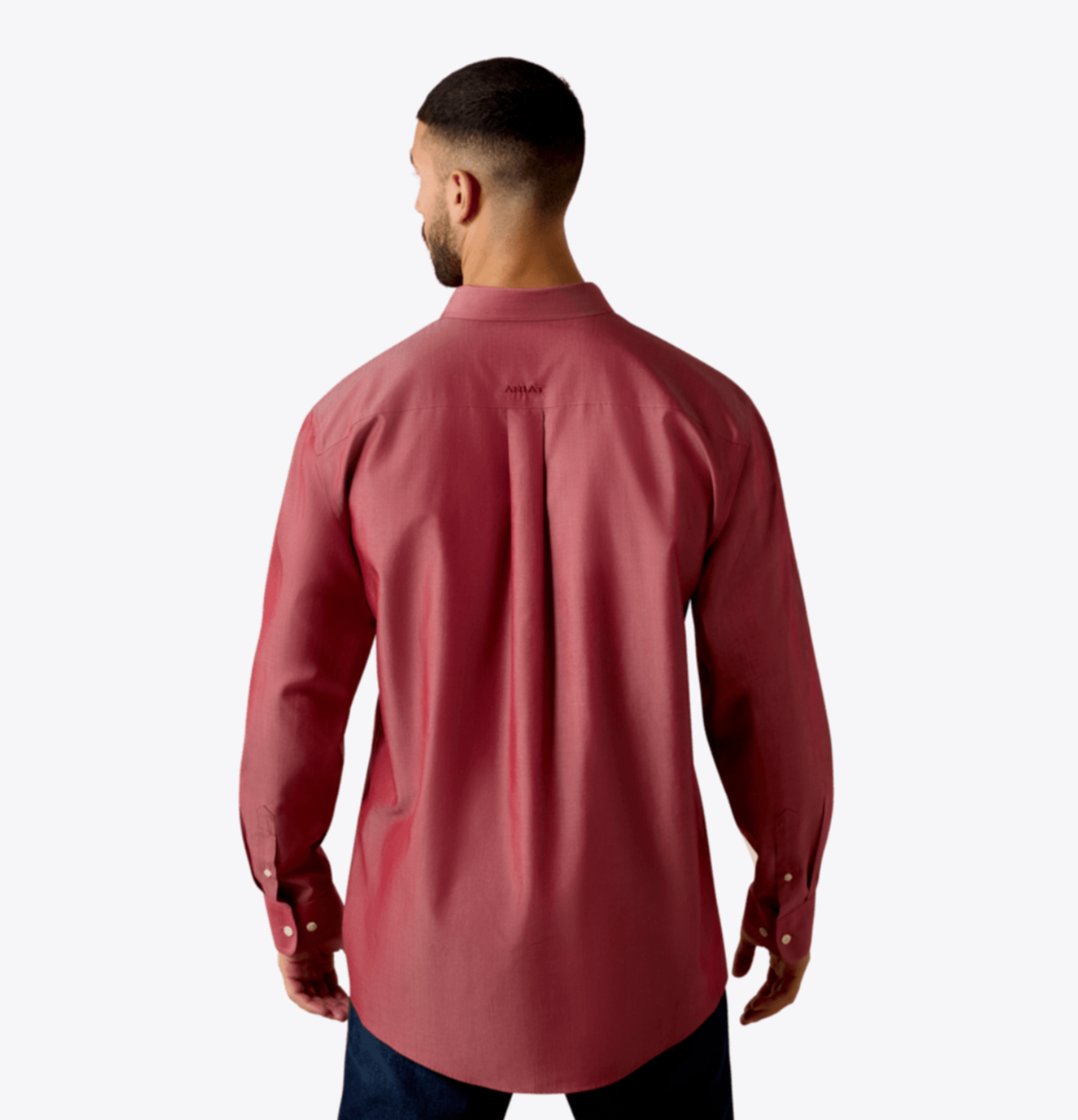 Ariat Men's Wrinkle Free Pinpoint Oxford Long Sleeve Shirt 10073476