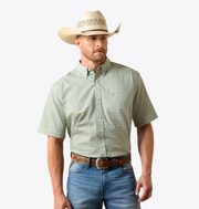 Ariat Men's Worthington Green Short Sleeve Shirt 10073697