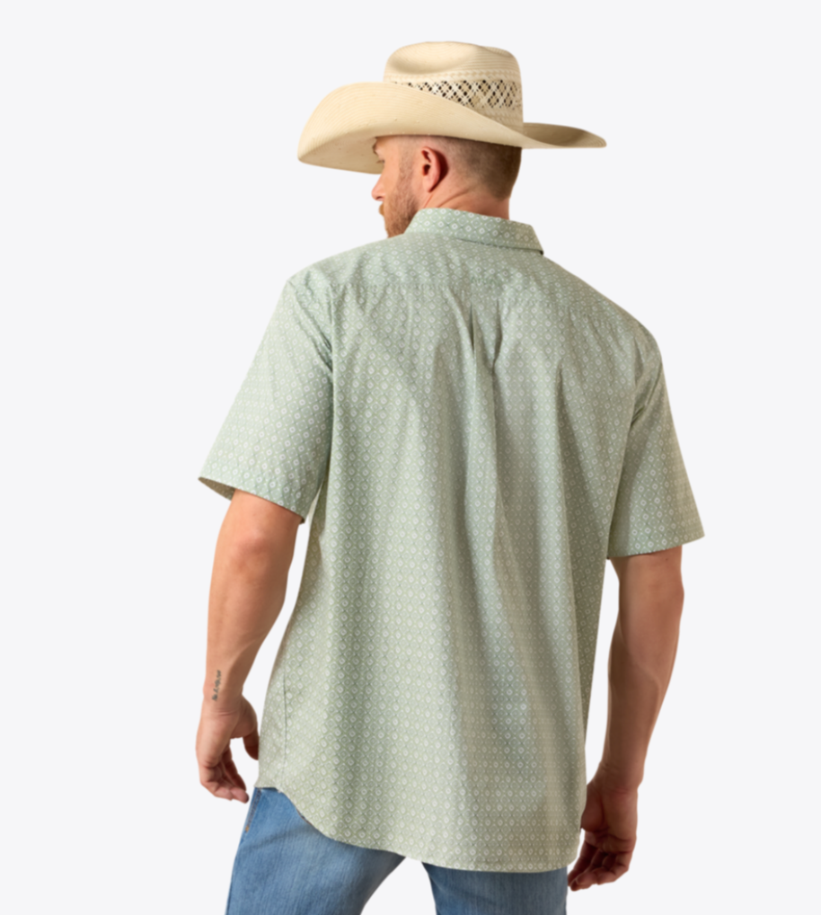 Ariat Men's Worthington Green Short Sleeve Shirt 10073697