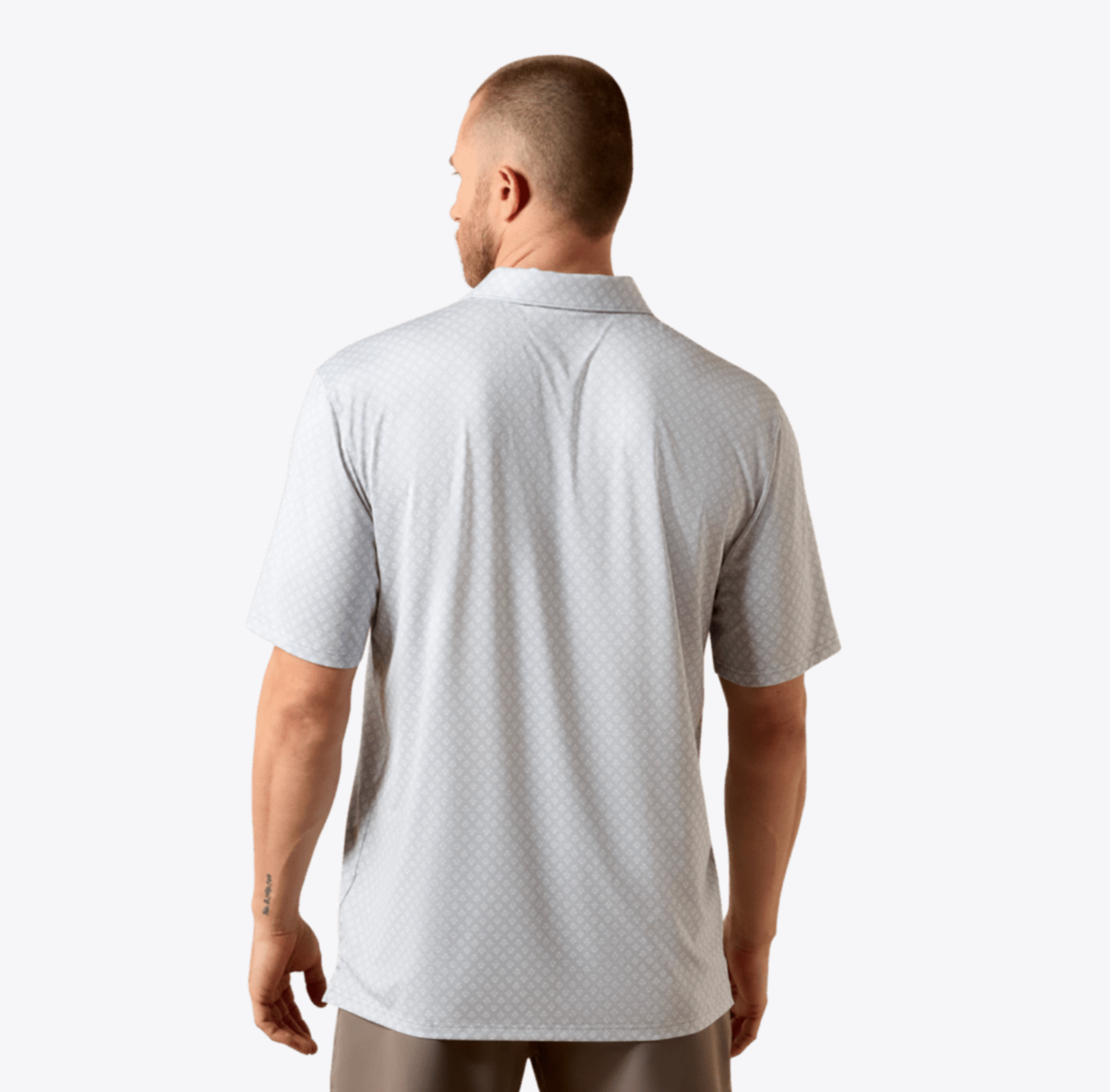 Ariat Men's 360 Airflow Short Sleeve Grey Polo 10073508