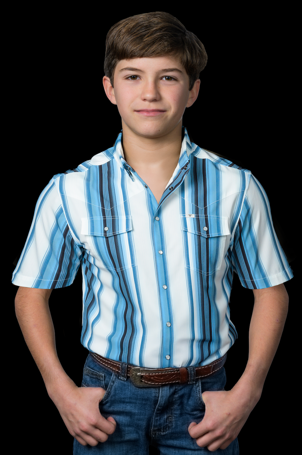 Ferrell Kid's Harrison Striped Short Sleeve Shirt KPS3026038
