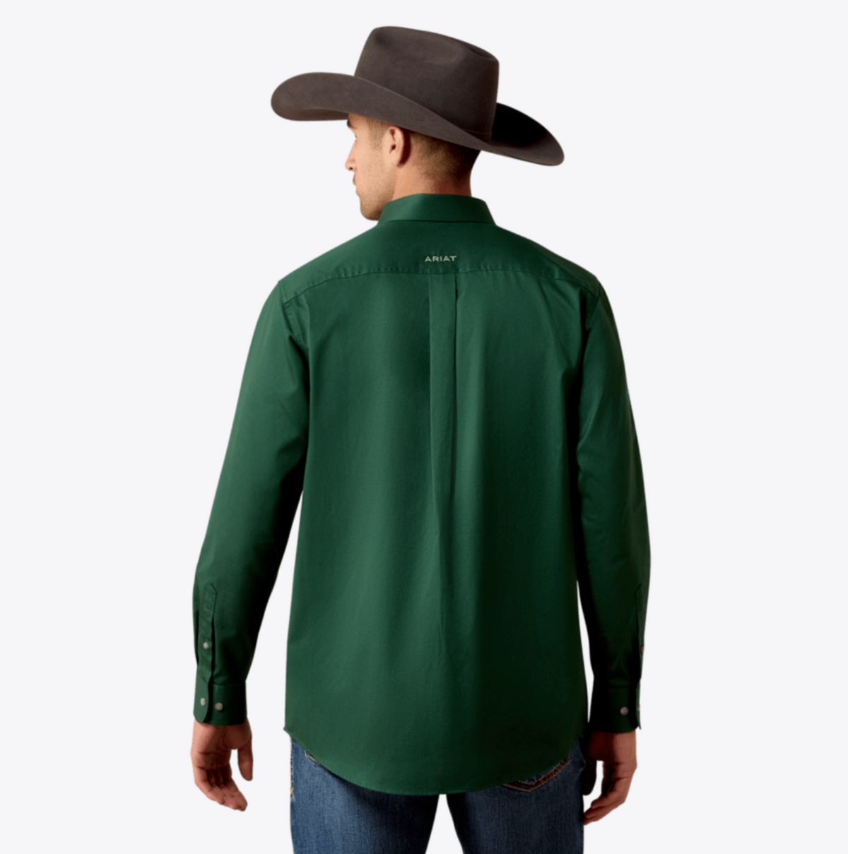 Ariat Men's Team Pineneedle Green Long Sleeve Shirt 10079291