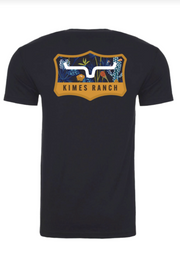 Kimes Men's Dillard Floral Black Graphic Tee