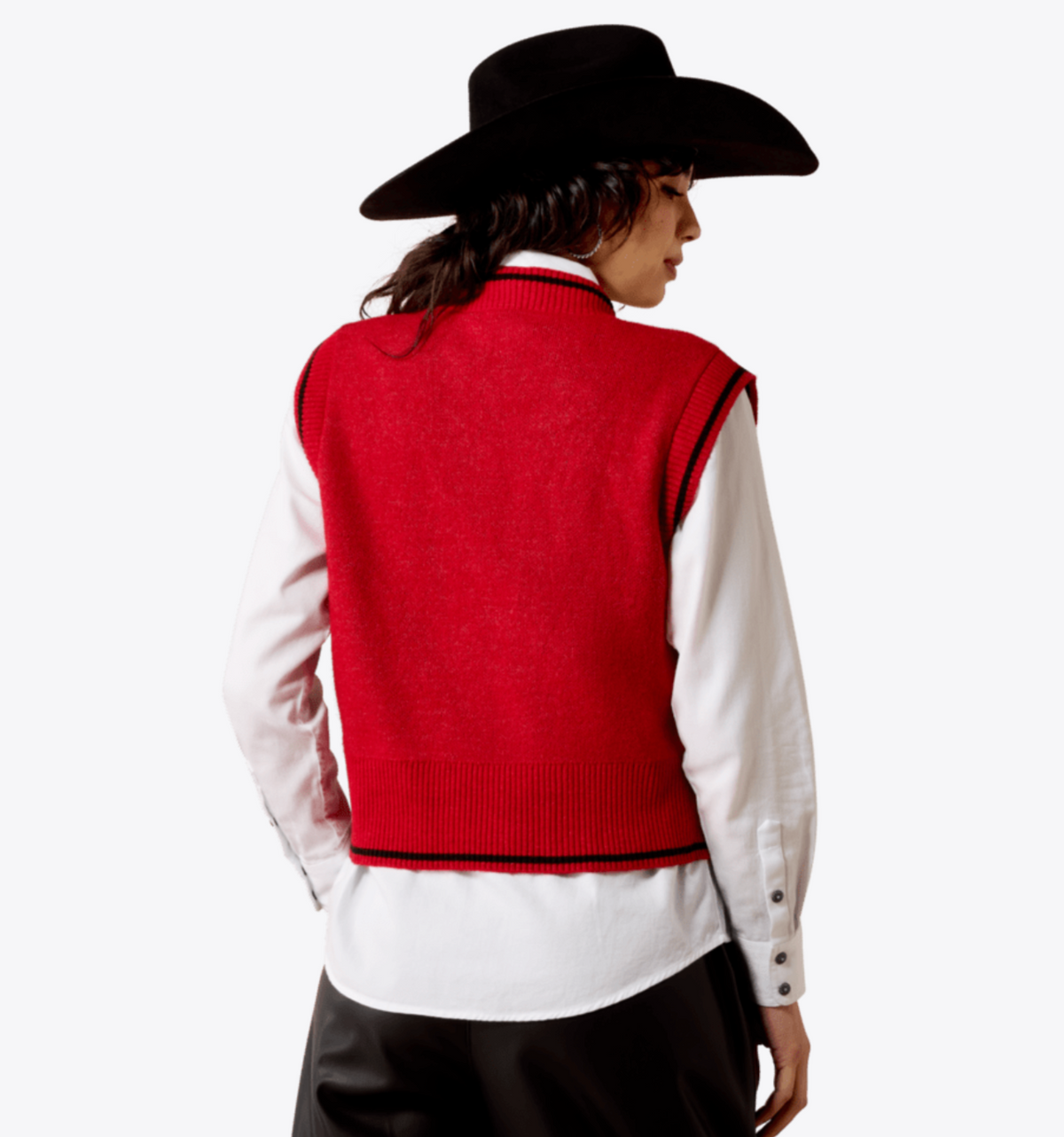 Ariat Women's Red Taylor Sweater Vest 10080642