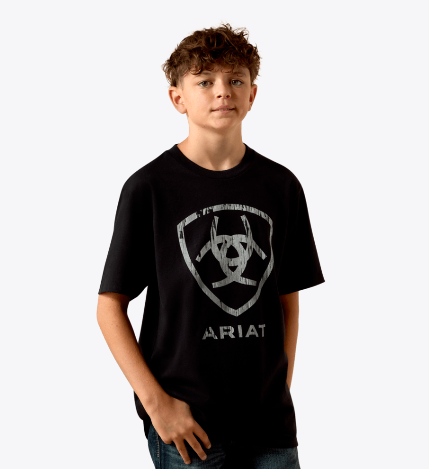 Ariat Boy's Black Barn Shield Graphic Tee 10073454