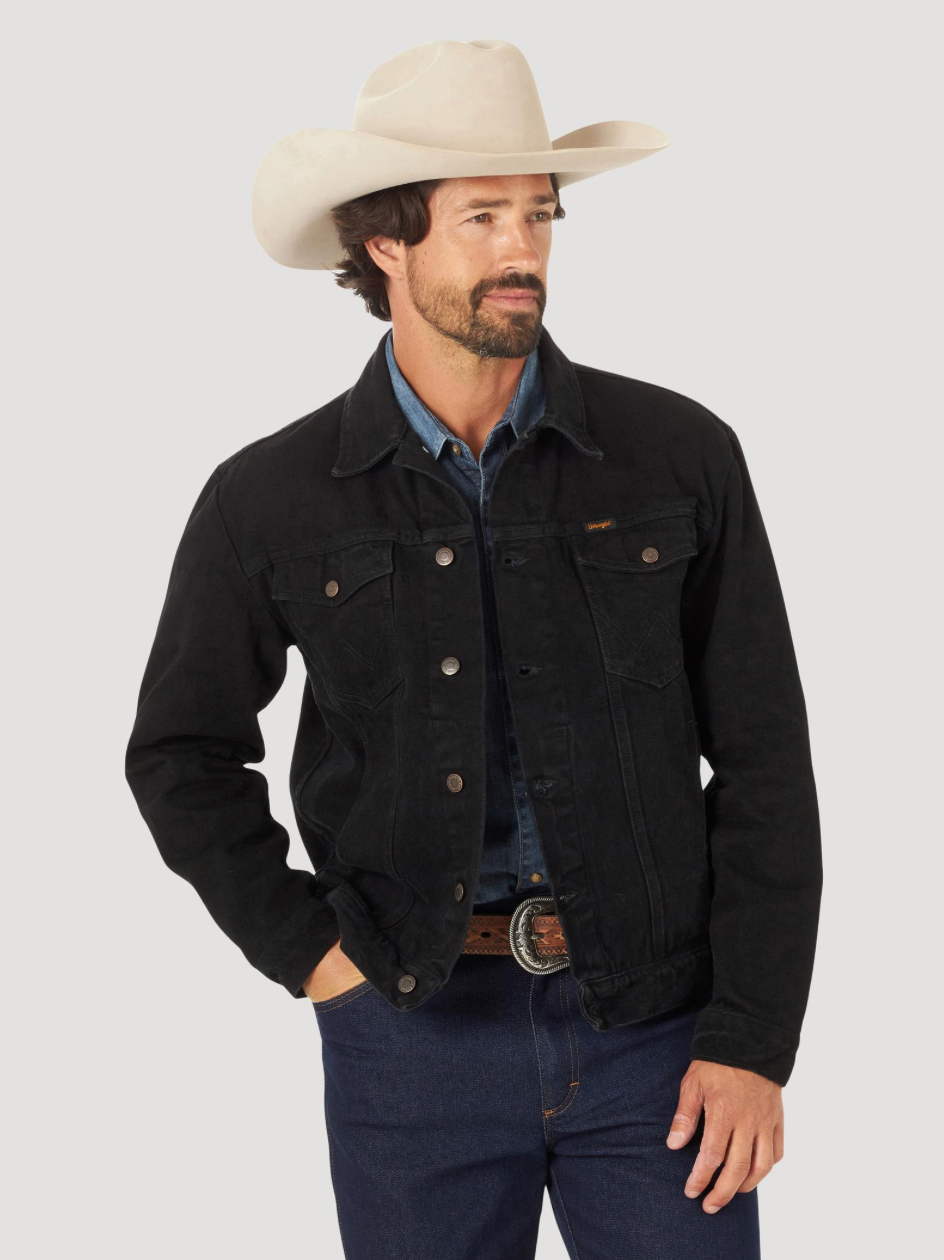 Wrangler Men's Unlined Black Denim Jacket 2318280