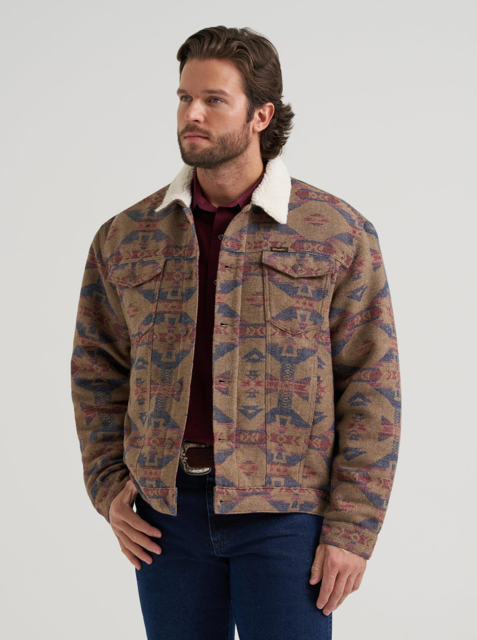 Wrangler Men's Sherpa Lined Jacquard Jacket 2381904