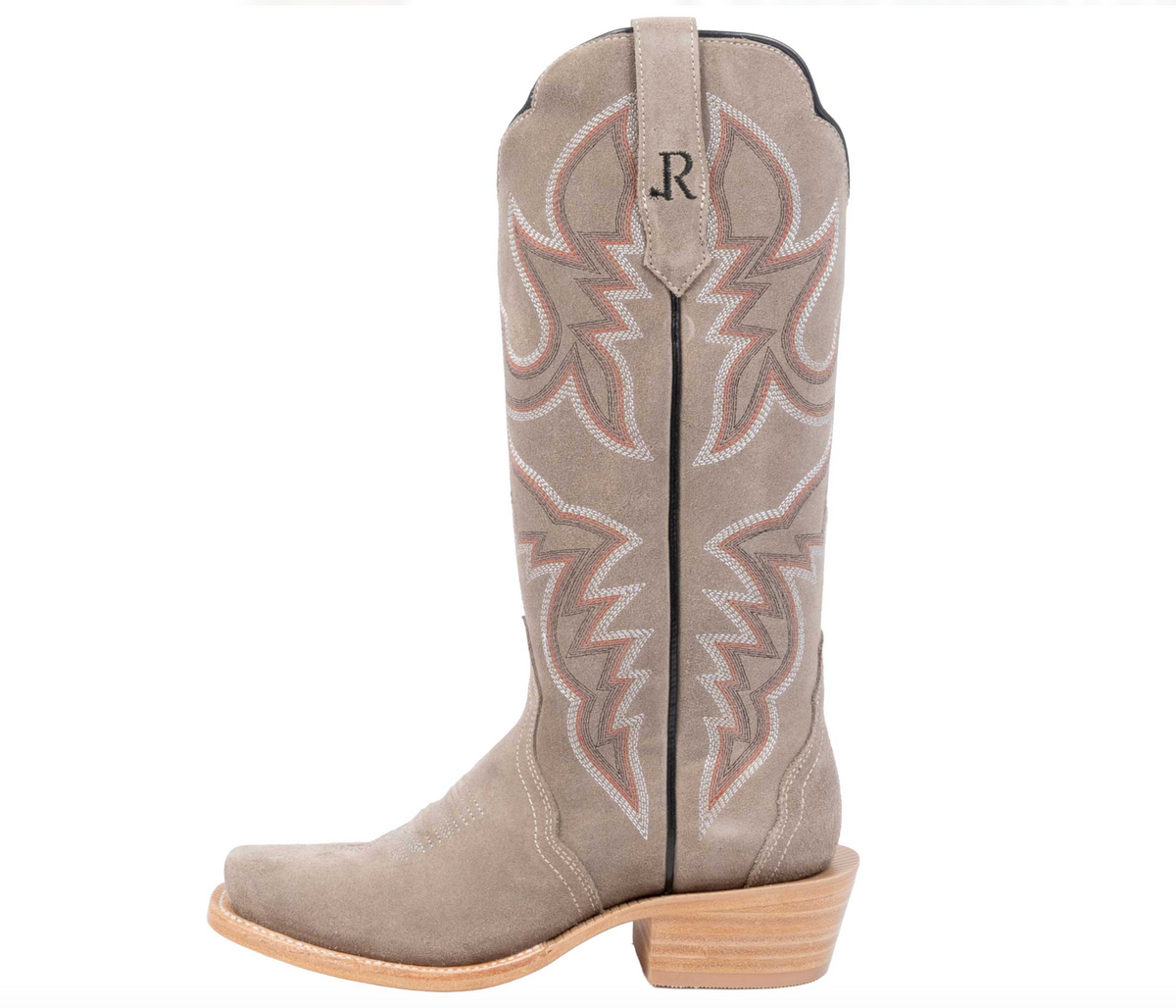 R Watson Women's Charcoal Roughout Western Boot RWL8429