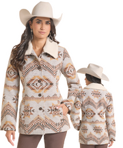 Panhandle Slim Women's Aztec Patterned Eggshell Coat DW92C09287
